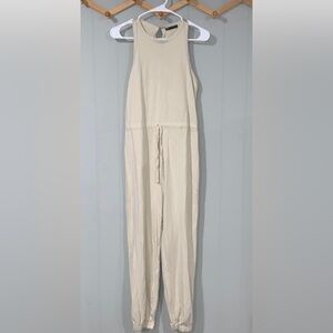 Zara Beige Jumpsuit Size Small